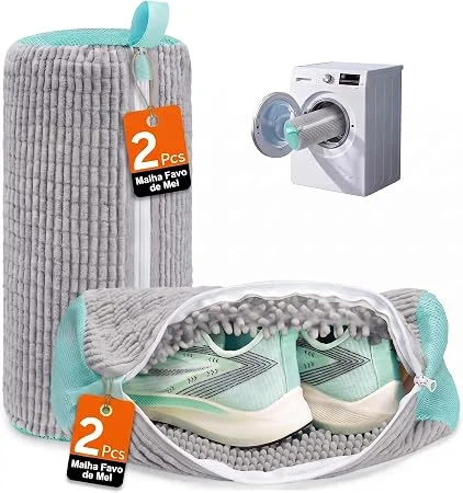 Kit 2 Saco para Lavar Tênis para Calçados (Cinza)