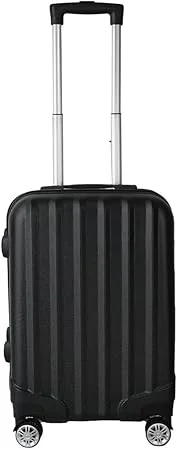Mala de Viagem de Bordo Silent Noronha 10kg - Padrão ANAC | Rígida em ABS | 4 Rodas Duplas 360° | Cadeado Numérico Integrado | Leve e Resistente (Cor Preto)
