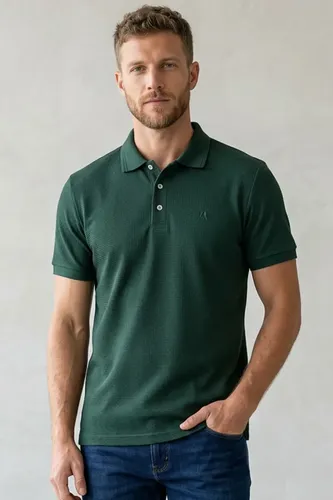 Polo Piquet Texturizada Polo Wear Verde-escuro Piquet Texturizada M