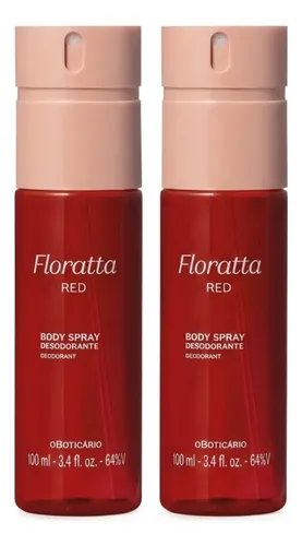 Combo Body Spray Desodorante Floratta Red 100ml (2 Itens)