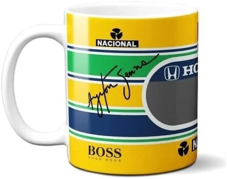 Caneca Ayrton Senna Fórmula 1 F1 Corrida - Mega Oferta!!!