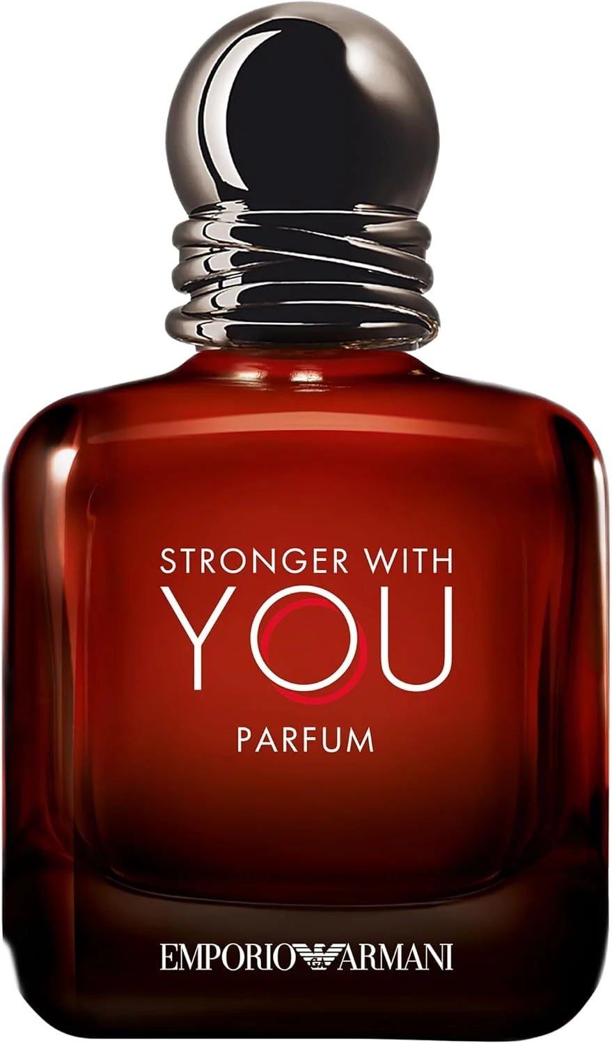 Armani Beauty, Stronger With You Parfum, Giorgio Armani Perfume Masculino, Fragrância Fougère Ambarada e Amadeirada com Notas de Baunilha Picante, Couro, Pimenta Rosa e Lavanda