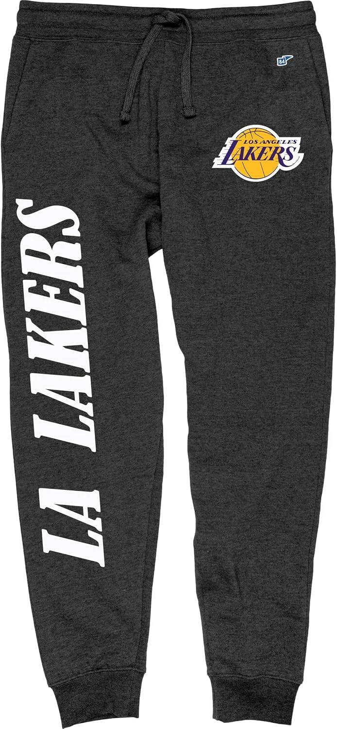 Blue 84 Calça de moletom masculina licenciada oficialmente pela NBA, carvão