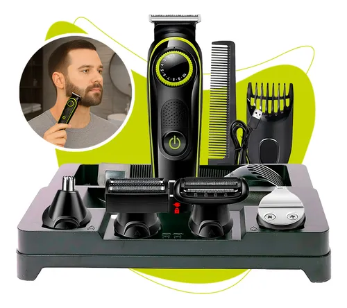 Máquina De Cortar Cabelo Fazer Barba Barbeador Acabamento Pelo B-max Bmc036 5 Em 1 Cor Preto 127/220v