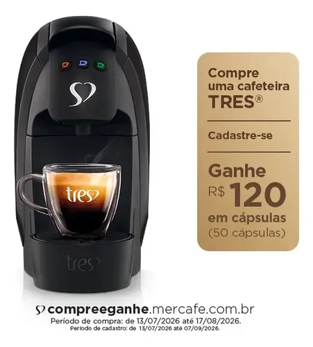 Cafeteira Espresso Luna Preta - Tres 3 Corações Preto 127v