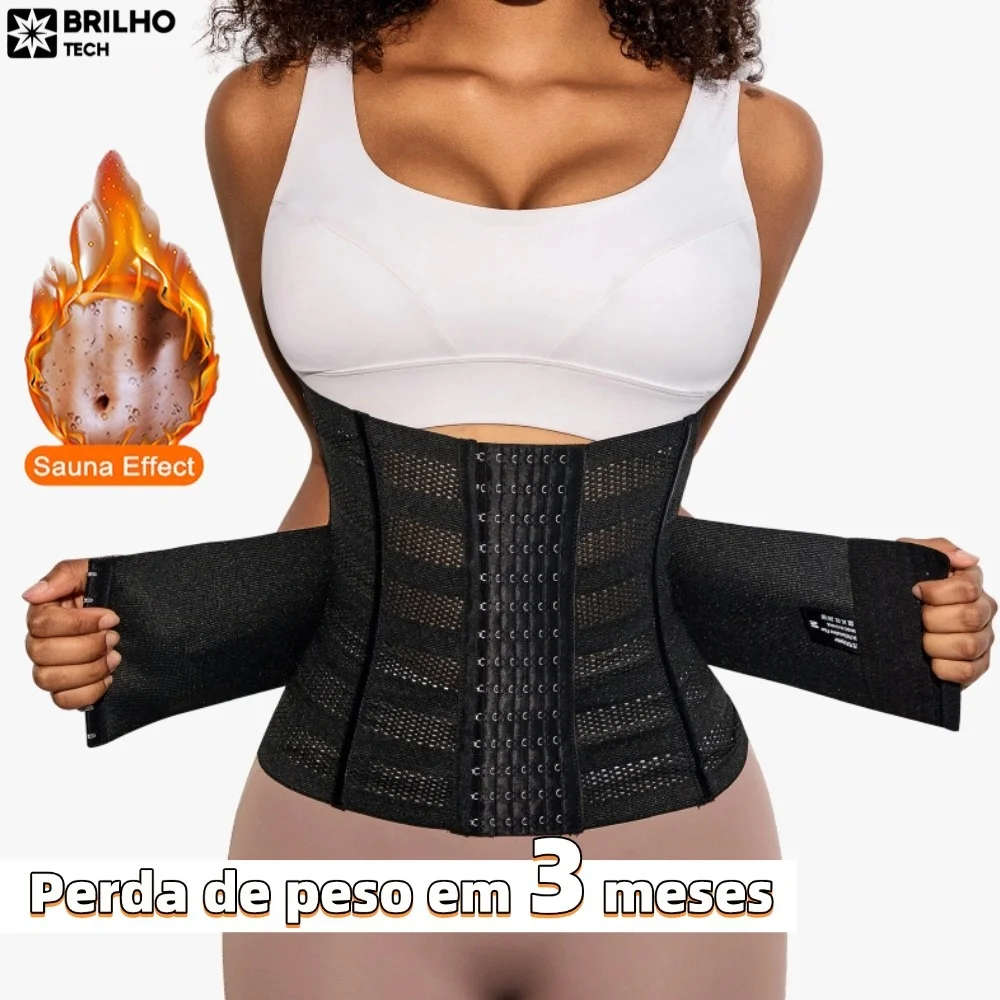 Espartilho Modelador De Cintura Desossado Em Aço–Ampulheta Extrema Para Mulheres 7 Cinchers De Emagrecimento Desossado B