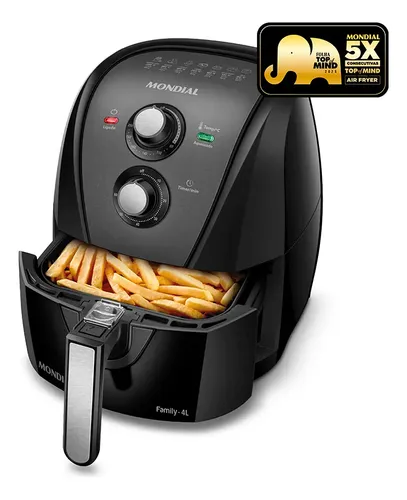 Fritadeira Sem Óleo Air Fryer 4l Mondial 1500w Afn-40-bft Preto 220v
