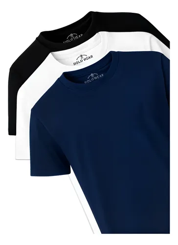 Kit 3 Camisetas Masculinas Polo Wear Sortido 1 G Liso