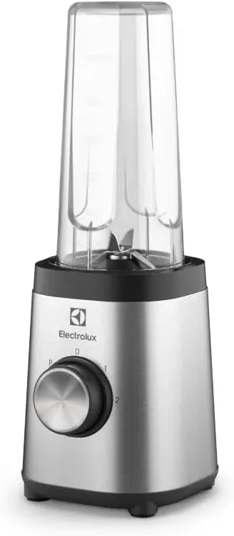 Electrolux Liquidificador sportblender 2 garrafas vitaminas sucos shakes academia BPA free duas velocidades e pulsar 320W BSE20 220v inox preto