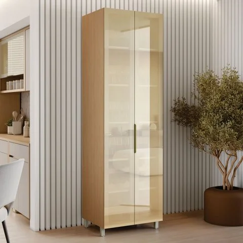 Cristaleira 2 Portas Vidro Reflecta Infinito Nesher 70cm 100 MDF