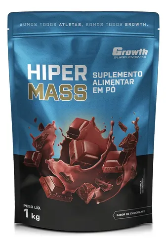 Hiper Mass 1kg Growth Supplements - Sabor Chocolate