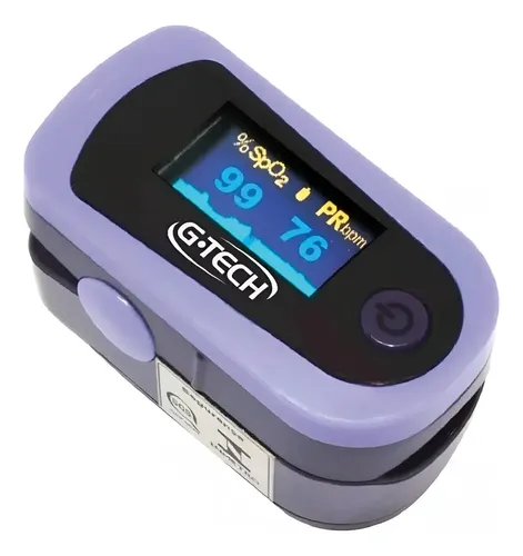 Oxímetro De Dedo Digital Portátil Pulso Oled Graph G-tech Cor Lilás