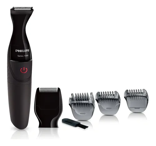 Aparador De Barba Series 1000 Mg1100 À Pilha Philips Preto/vermelho 127/220v