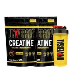 Kit Creatina Monohidratada 500g Refil + Coqueteleira - Universal Nutrition