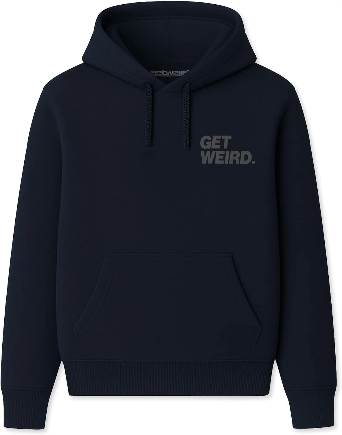 Suéter com capuz Block Crop Hoodie-navy Get WeirdUnisex Adulto