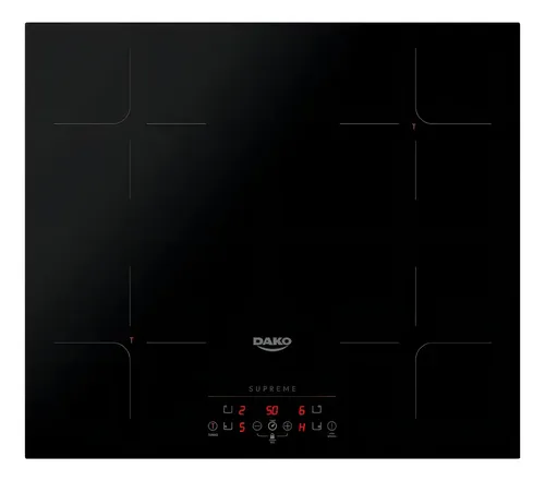 Cooktop de Indução 4 Bocas Dako Supreme Preto com Trava de Segurança 220V
