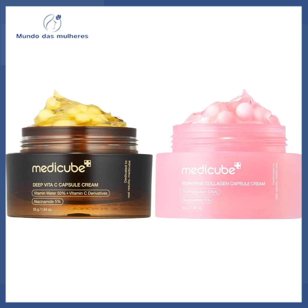 Medicube Deep Vita C Capsule Cream 55g + PDRN Pink Collagen Capsule Cream 55g