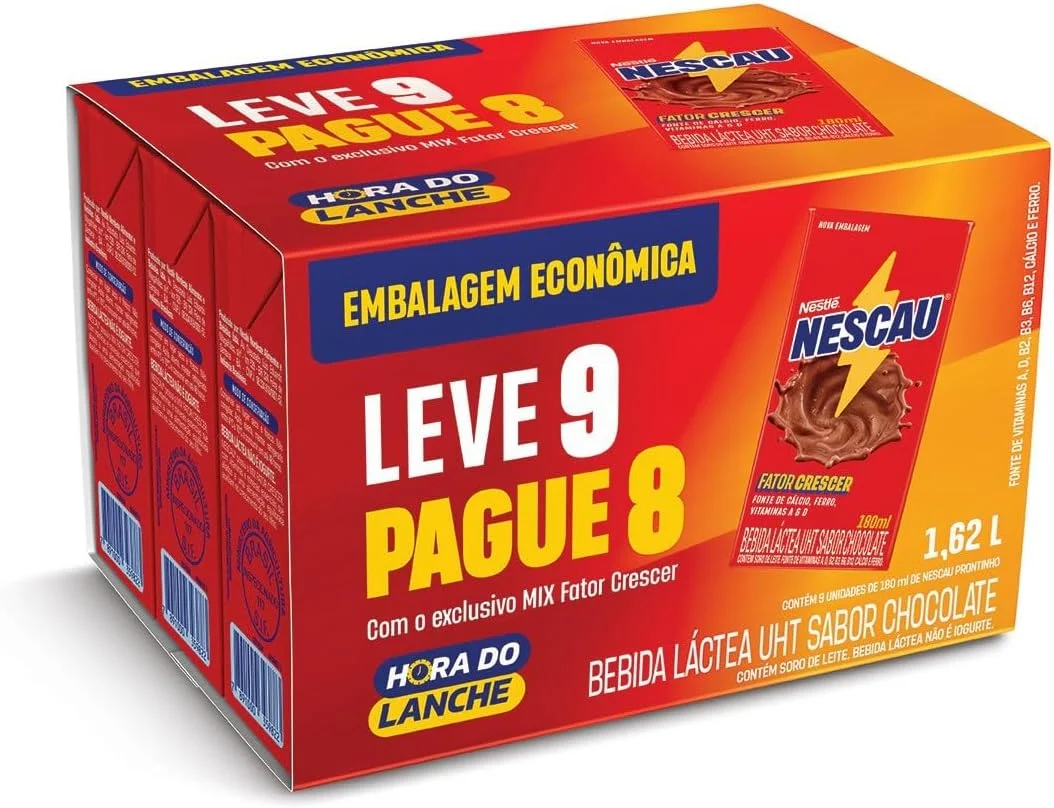 Bebida Láctea Nescau Prontinho 180ml Leve 9 Pague 8