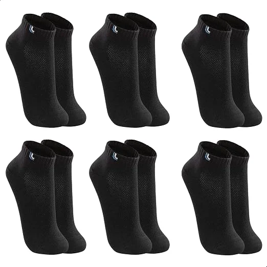 Lupo Kit de meias esportivas de algodão respirável com 6 pares