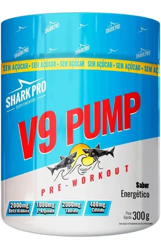 Pré Treino V9 Pump 300g (edição Limitada) - Shark Pro Sabor Energético