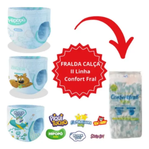 Fralda Infantil Confortfral Baby Calça Segunda Linha Atacado