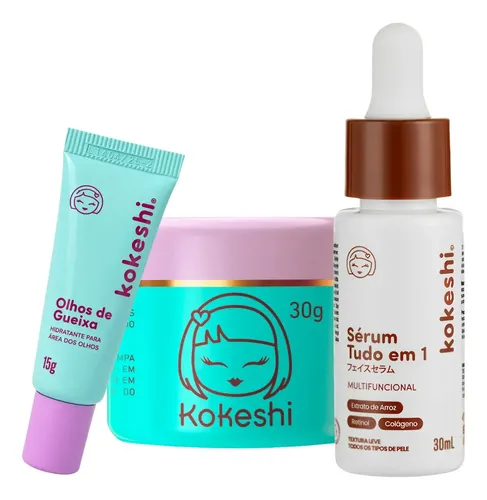 Creme Pele Porcelana Olhos Gueixa Sérum Tudo Em 1 Kokeshi
