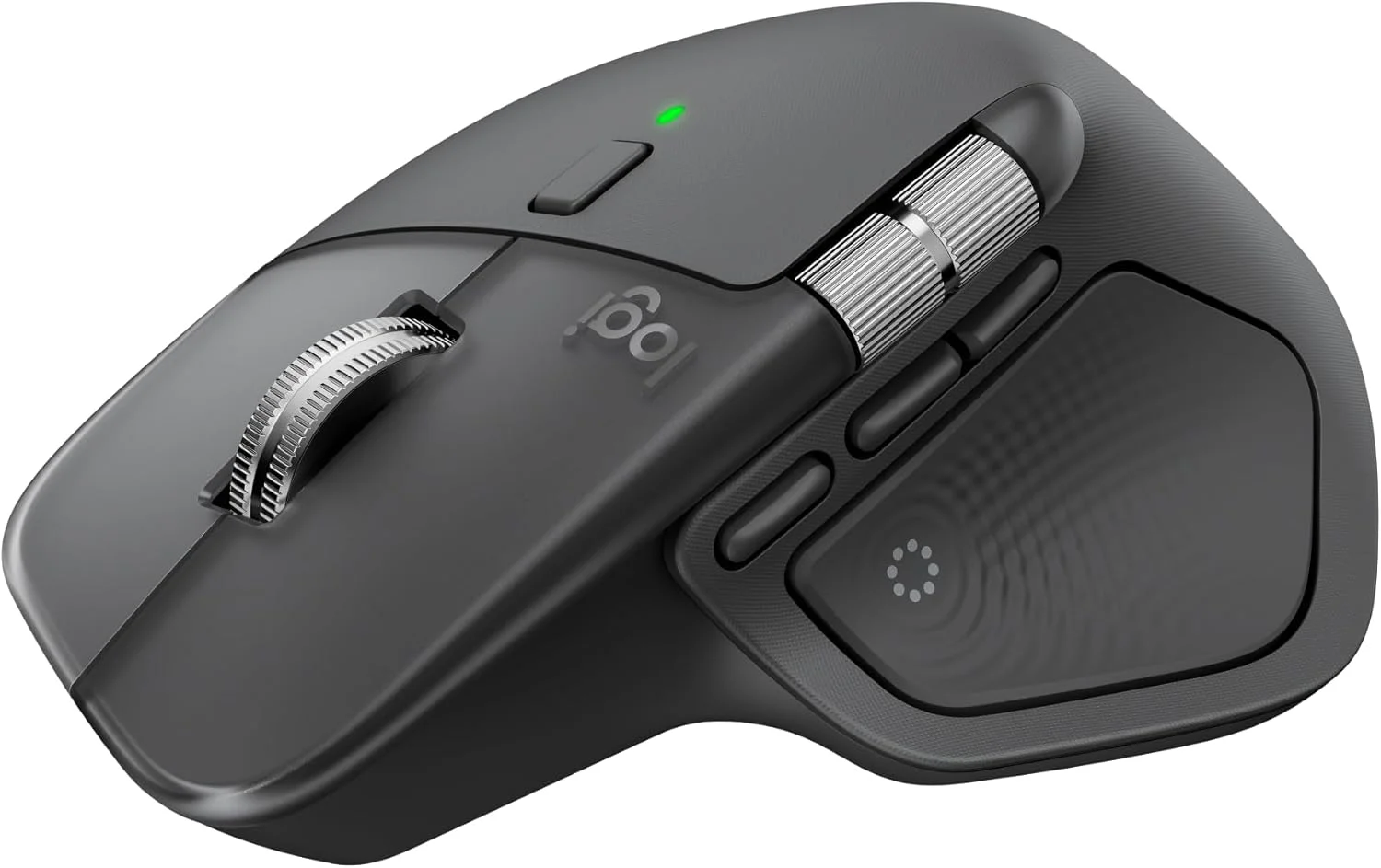 Mouse sem fio Logitech MX Master 4 com o Desempenho avançado e a Sensação tátil do Haptic feedback, Design ergonômico, Rolagem ultra rápida, Conexão USB-C ou Bluetooth, Windows, macOS - Grafite