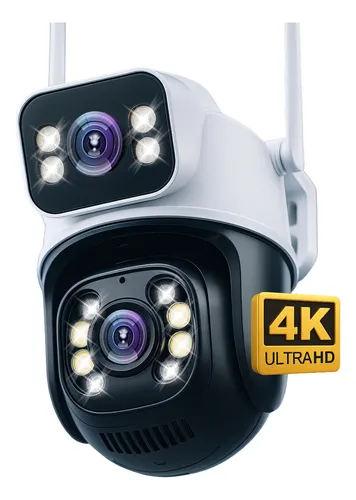Câmera Segurança Ip Externa Wifi A28 App Icsee À Prova Dágua Ip66 Dome Lente Dupla Lentes 2 Em 1 Vigilancia Visão Noturna Infravermelho  4k Uhd Nova Geração Lançamento 2026 Nexgen