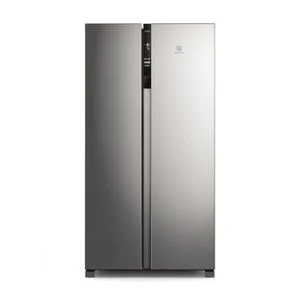 Geladeira Electrolux Frost Free Inverter 440L Efficient com AutoSense Side by Side cor Inox Look (IS4S)