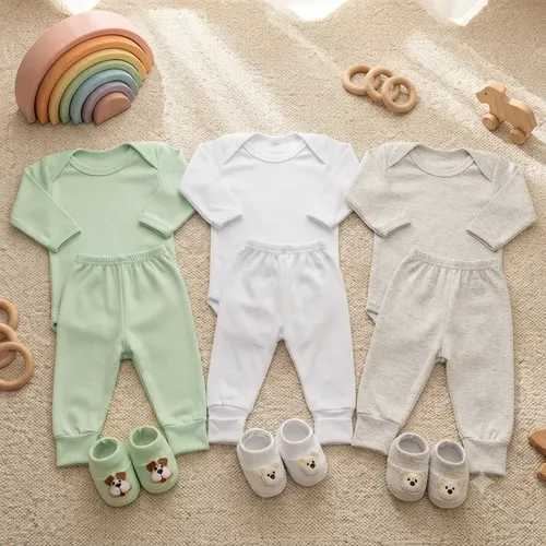 Combo Body Bebê Mijão Pé Reversível + Brinde Sapatinho 7 Pçs