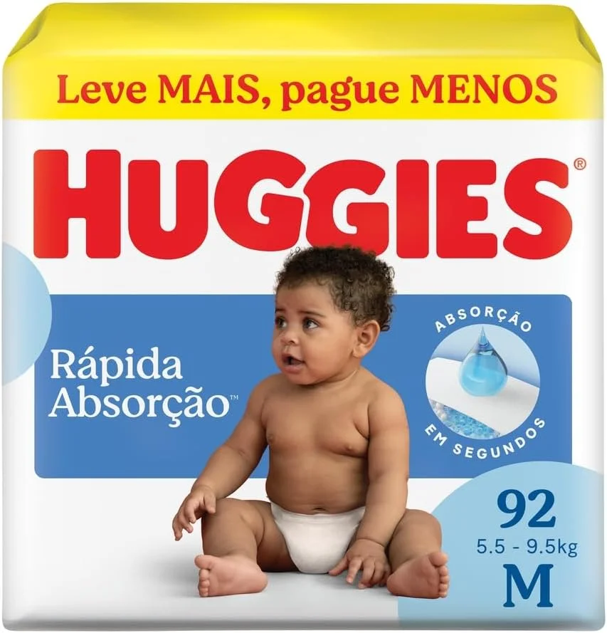 Huggies Fralda Tripla Proteção M 92 Un
