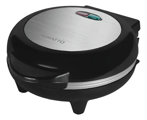 Omeleteira Antiaderente Elétrica Dupla 800w Mr. Cheff Redonda Preta 220v Agratto Aoip01i-02 Preto