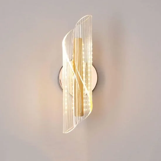 Arandela Acrílico e Metal 7W Dourado 3 Cores - Linha Delicate