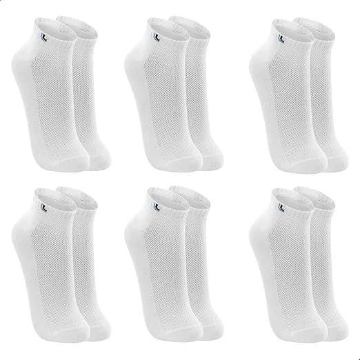 Lupo Kit de meias esportivas de algodão respirável com 6 pares