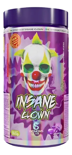 Pré Treino Demons Lab Insane Clown 350g Aminoácidos Sabor Grape