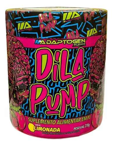 Suplemento Em Pó Dila Pump Pre Treino Sem Cafeína Adaptogen Science Pote De 318g Sabor Limonada