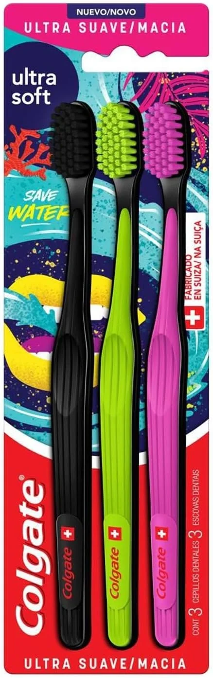 Colgate Ultra Soft Escova de Dente, 3 Unidades