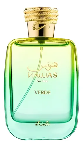 Perfume Rasasi Hawas Verde 100ml Cítrico Fresco Toques Aquáticos