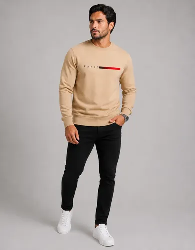 Moletom Masculino Gola Careca Flanelado Paris Suéter Frio