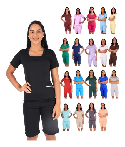 Conjunto Uniforme C/ Mangas Babá Domestica Camareira Copeira