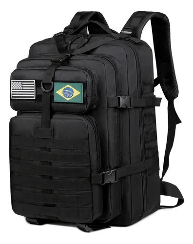 Mochila Masculina Tatica 50l Impermeavel Militar Reforçada Preto