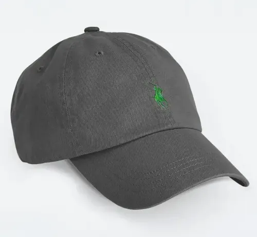 Boné Rl Original Importado Logo Bordado Aba Curva Ajustável Chumbo Unico