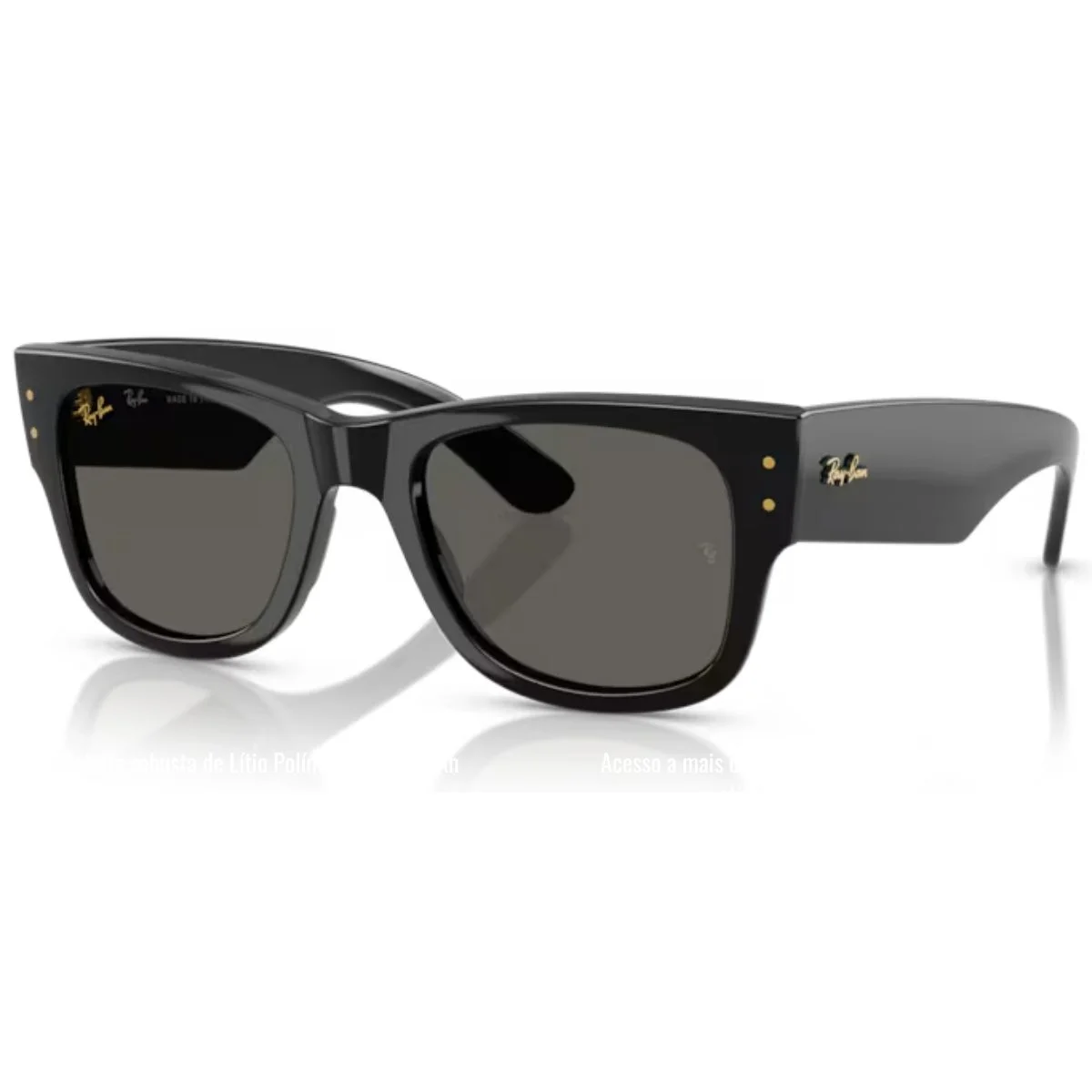Oculos de Sol Ray-Ban Mega Wayfarer Blacked Out Collection Asap Rocky RB0840S 6826J5 51