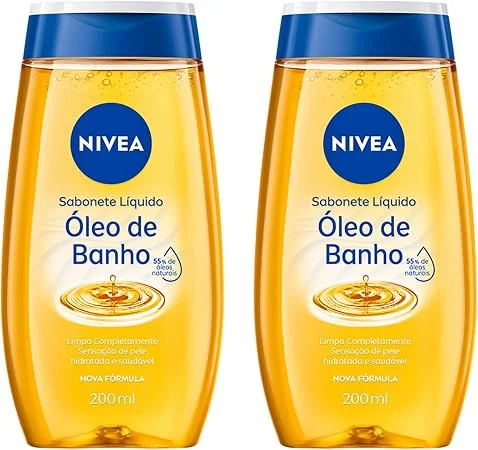 NIVEA KIT Sabonete Líquido Óleo de Banho 200ml - 2 Unidades