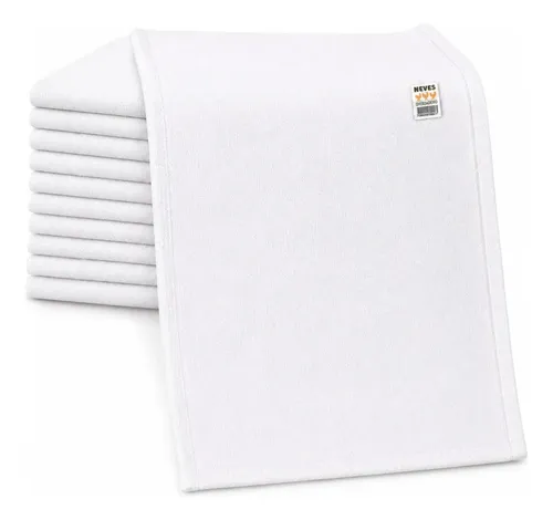 Kit 10 Panos De Prato Branco Neves De Algodão Liso Para Pintar Tipo Pé De Galinha 100% Algodão