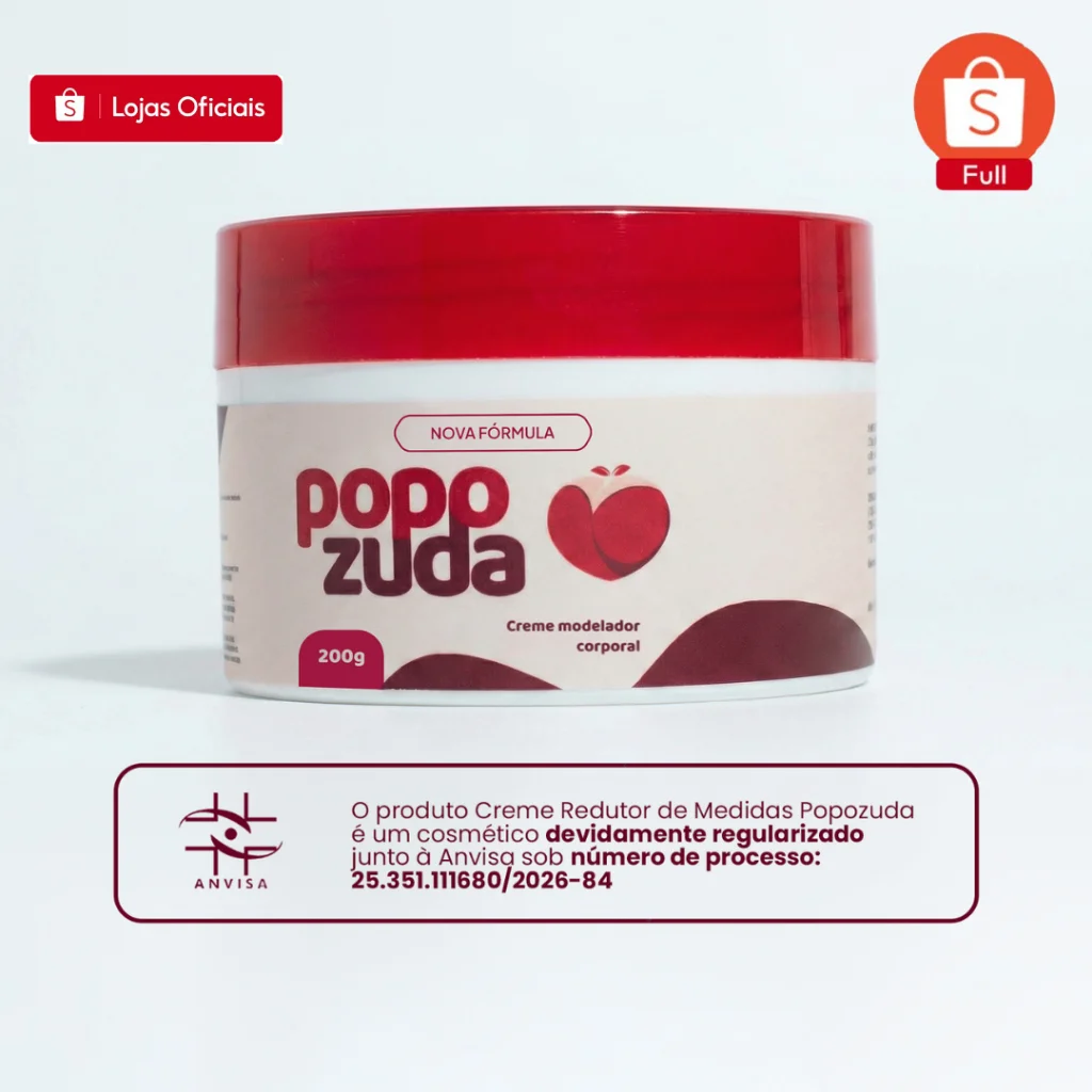 Popozuda Creme Corporal Termoativo para Estrias e Celulite 250g | Efeito Aquecimento