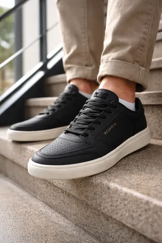 Tênis Casual Masculino Go Troy Com Forro Em Têxtil Reserva Preto Lisa 41 Br