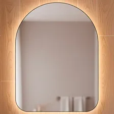 Espelho Orgânico Capela Led 44x64 Para Sala Quarto Banheiro Moldura Capela Led Frio
