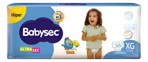 Fralda Babysec Ultrasec Hiper Galinha Pintadinha Xg Com 56 U Xg Sem Gênero