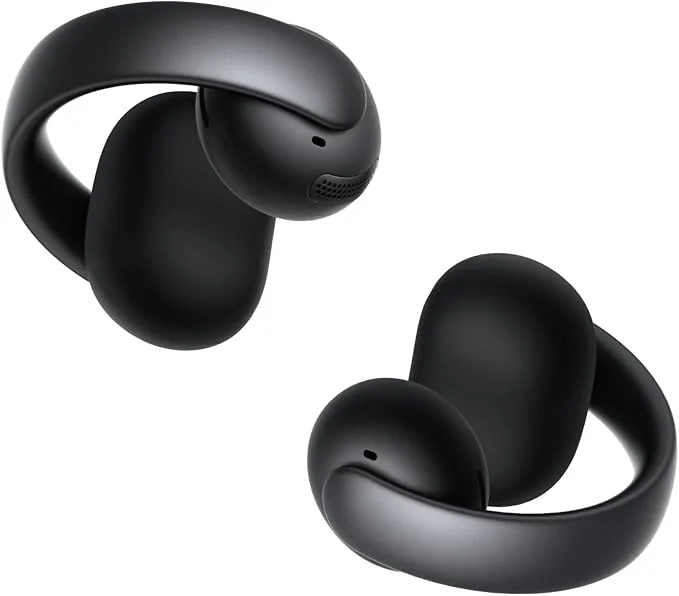 soundcore AeroClip da Anker, Fones de Ouvido Bluetooth Abertos e Esportivo | Clip-On, Conforto Adaptativo, Chamadas Claras 4 Mics IA, Ajuste Estável, Drivers 12mm Graves Potentes, Open-Ear